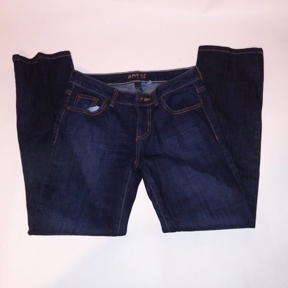 Apt 9 Jeans Womens Size 2 Modern Dark Wash Denim Cotton Spandex Waist 15" Rise 8 - Picture 5 of 11